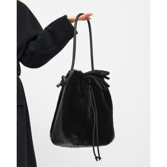 Kabelka O bag chill Ecopelliccia lapin Nero