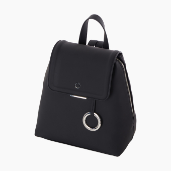 Zaino O bag Chilly Tessuto Gommato Nero