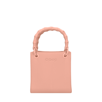 O bag mini double Suede texture ecopelle suede Phard