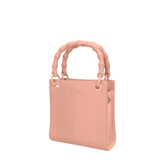O bag mini double Suede texture ecopelle suede Phard
