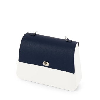 Kabelka s klopou O queen Saffiano Blu navy