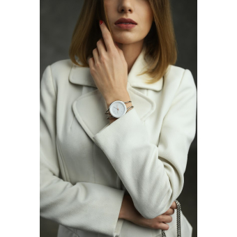 Hodinky O clock time metallo Argento