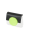 Flap O bag glam Circle simil pelle nappa cerchio in contrasto ecopelliccia Nero fluo lime