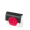 Flap O bag glam Circle simil pelle nappa cerchio in contrasto ecopelliccia Nero fluo fucsia