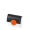 Flap O bag pocket Simil pelle nappa cerchio in contrasto ecopelliccia Nero fluo arancione