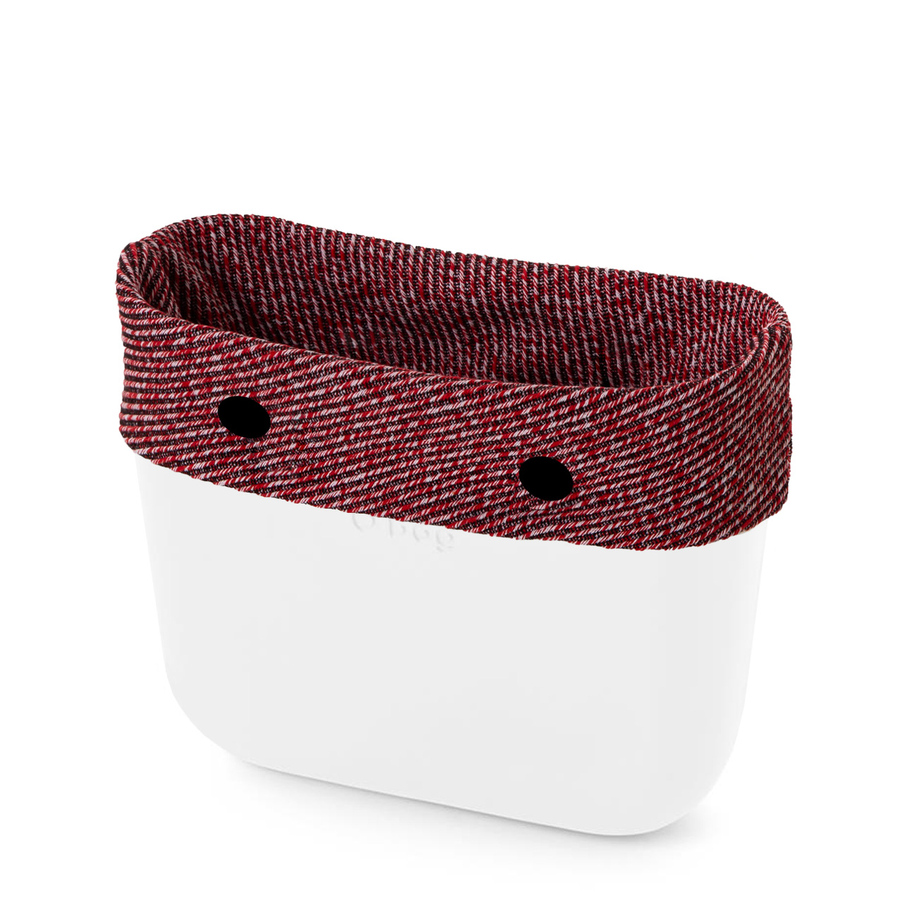 O bag mini Diagonal stripes band Rosso