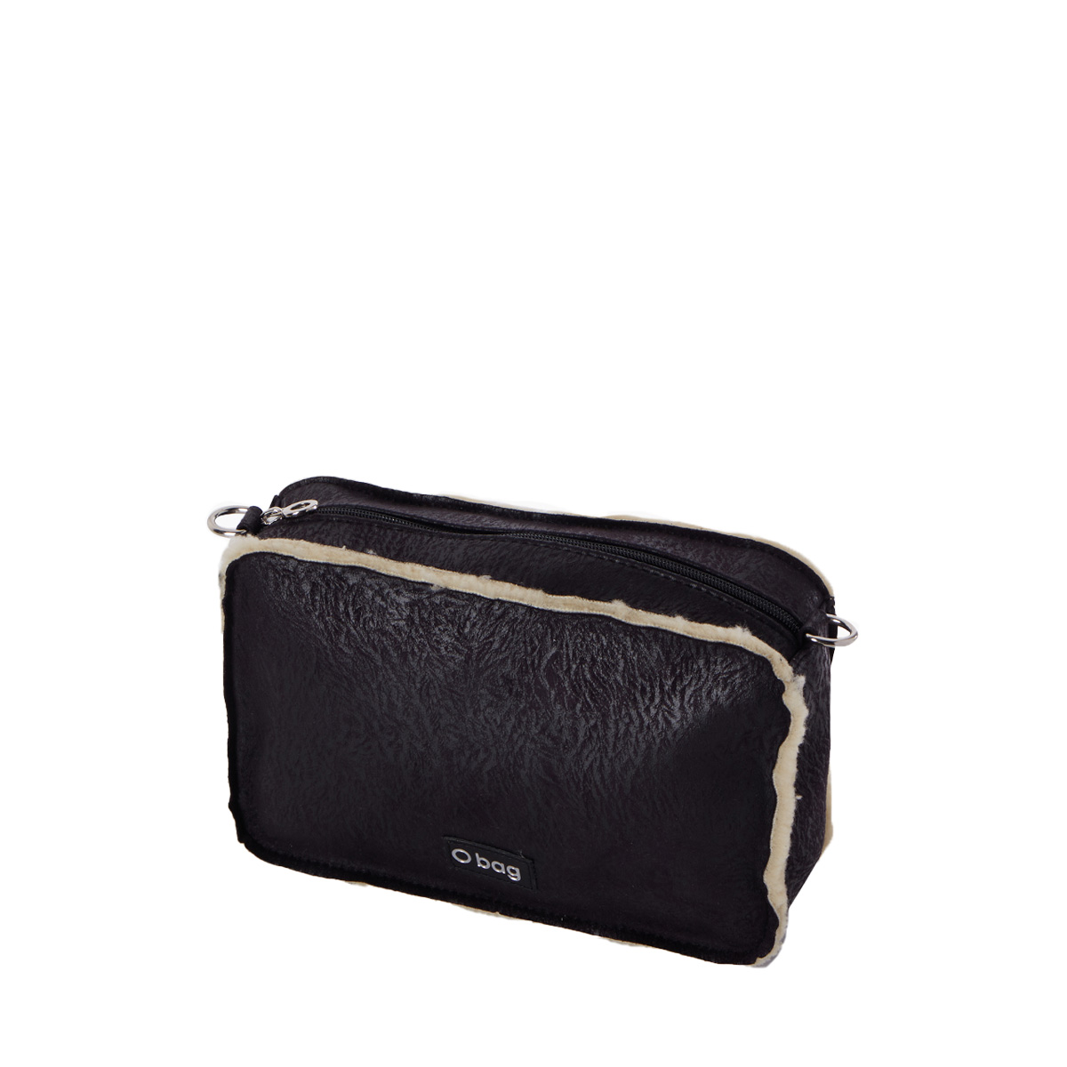 O bag glam Effetto montone Nero organizer