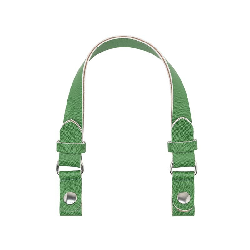 Krátká rukojeť Eco pelle piatto + Clip saffiano Verde inglese