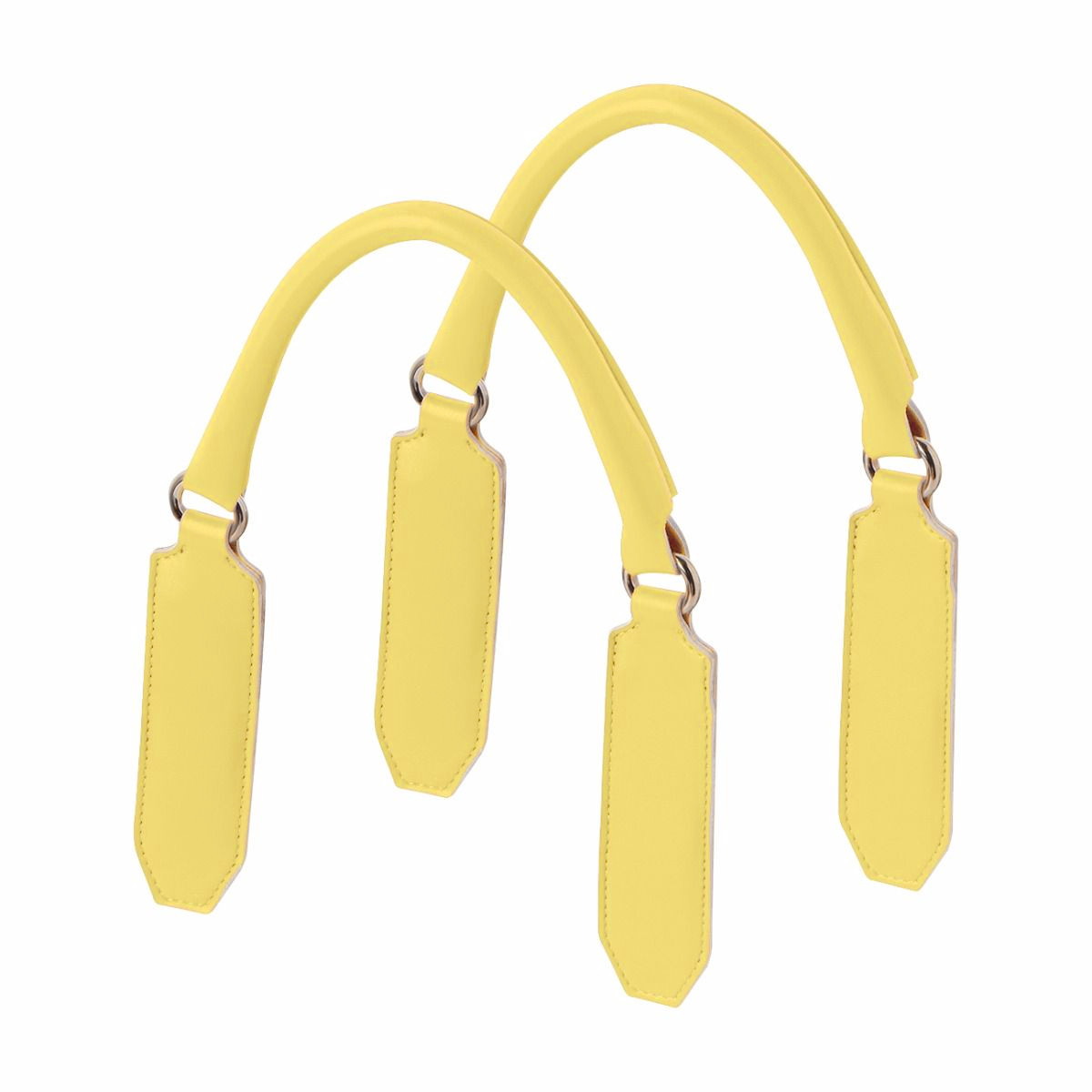 Piatto tubolare short handles con anello simil pelle nappa Celery green