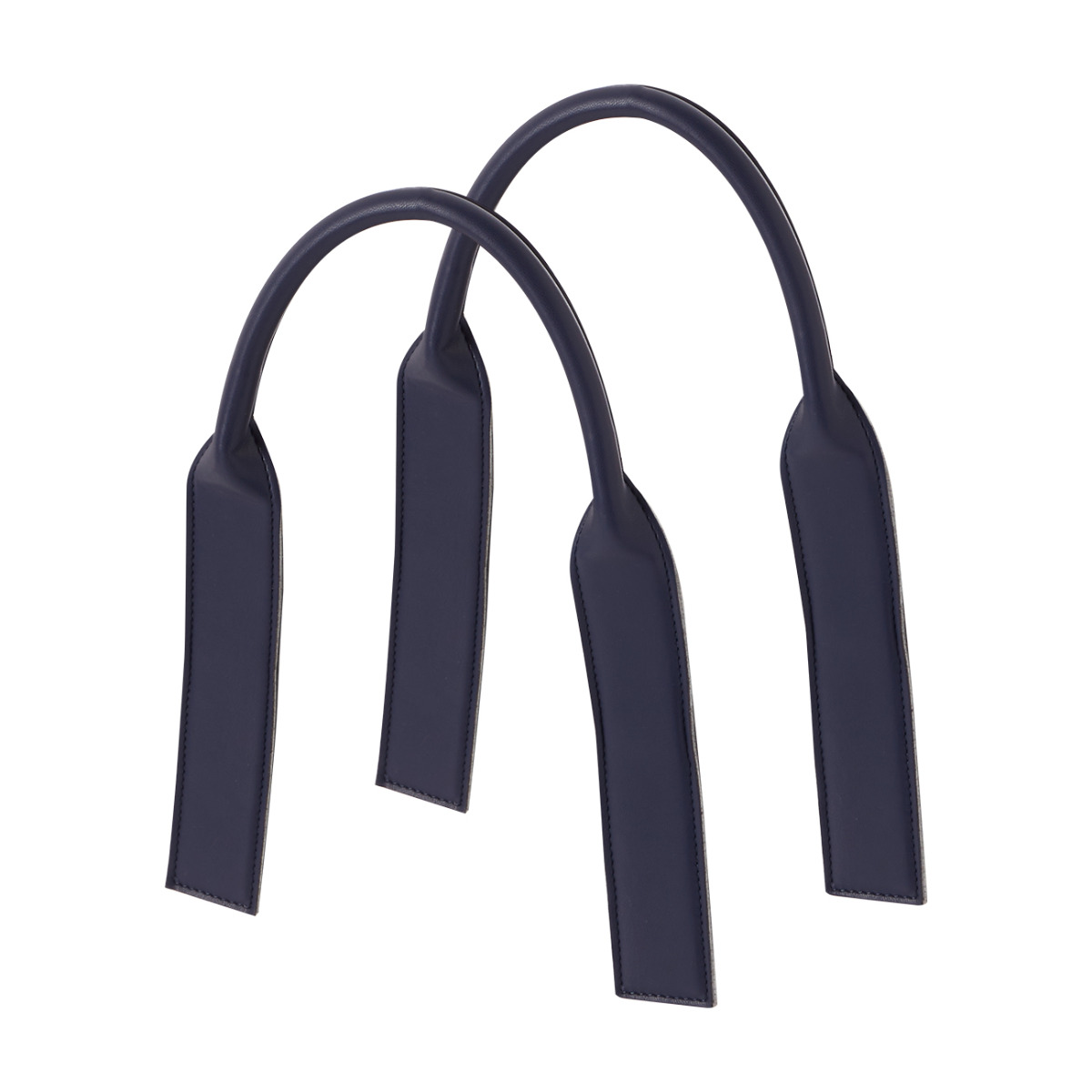 Piatto tubolare sbalzo simil pelle nappa Blu navy manici corti