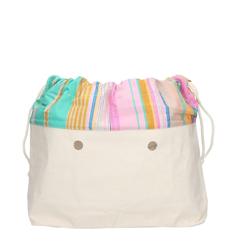 Organizer O bag beach mini Righe miste tropical Multicolor