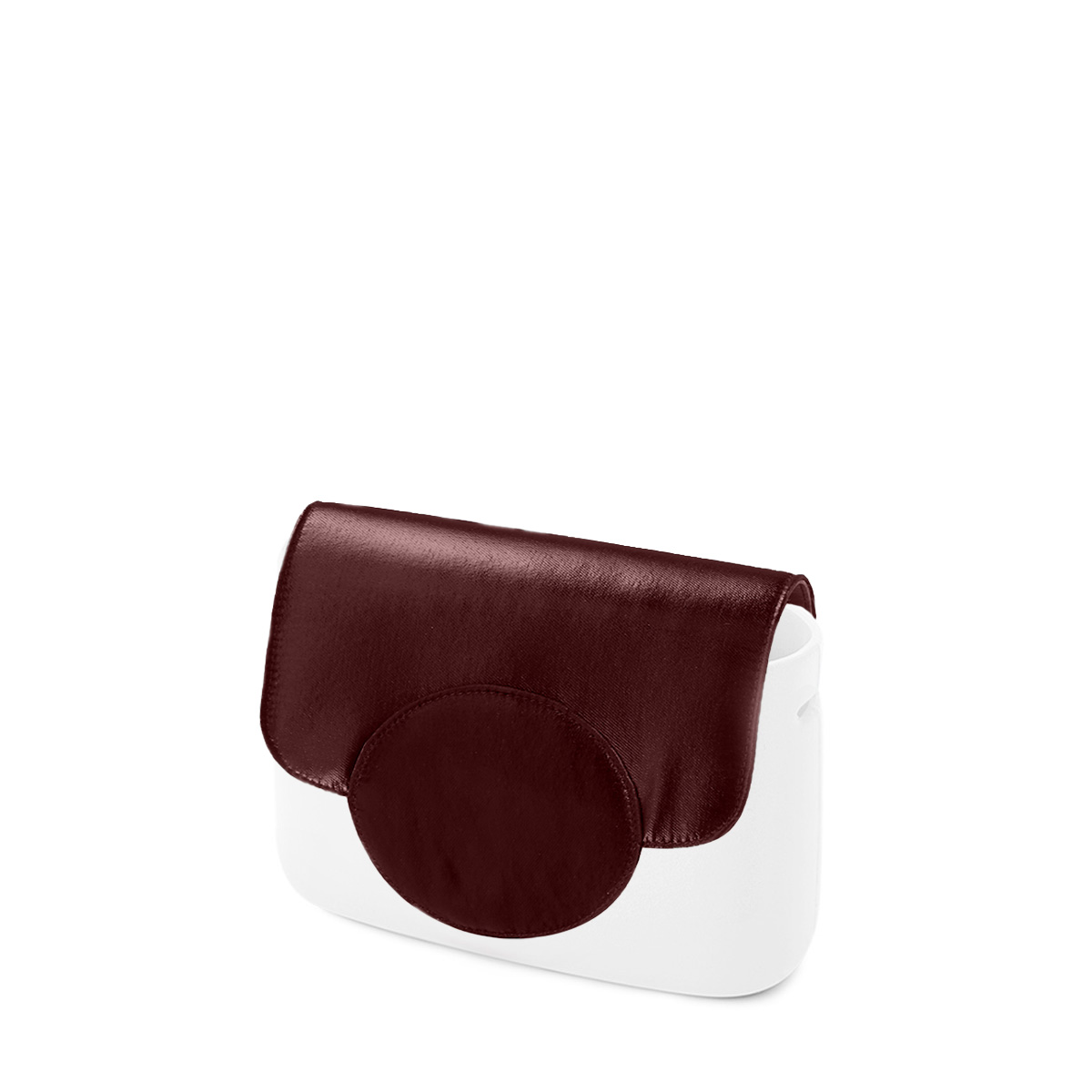 O taška s klopou Circle tessuto nylon lucido imbottito Bordeaux