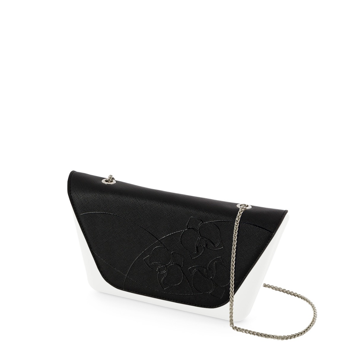 O bag sheen Saffiano orchid flap Nero