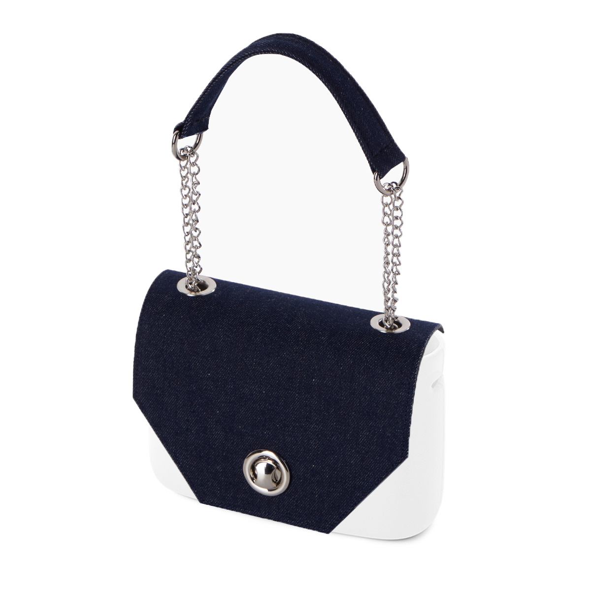 O taška Denim flap con manichetto Denim Indigo