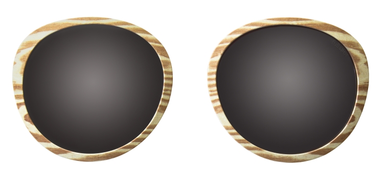 Glasses frames O sun motif Bright wood