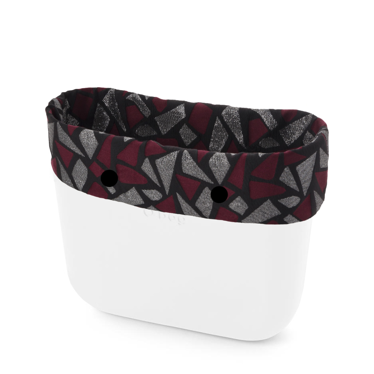 O bag mini čelenka Jaquard lurex Bordeaux nero
