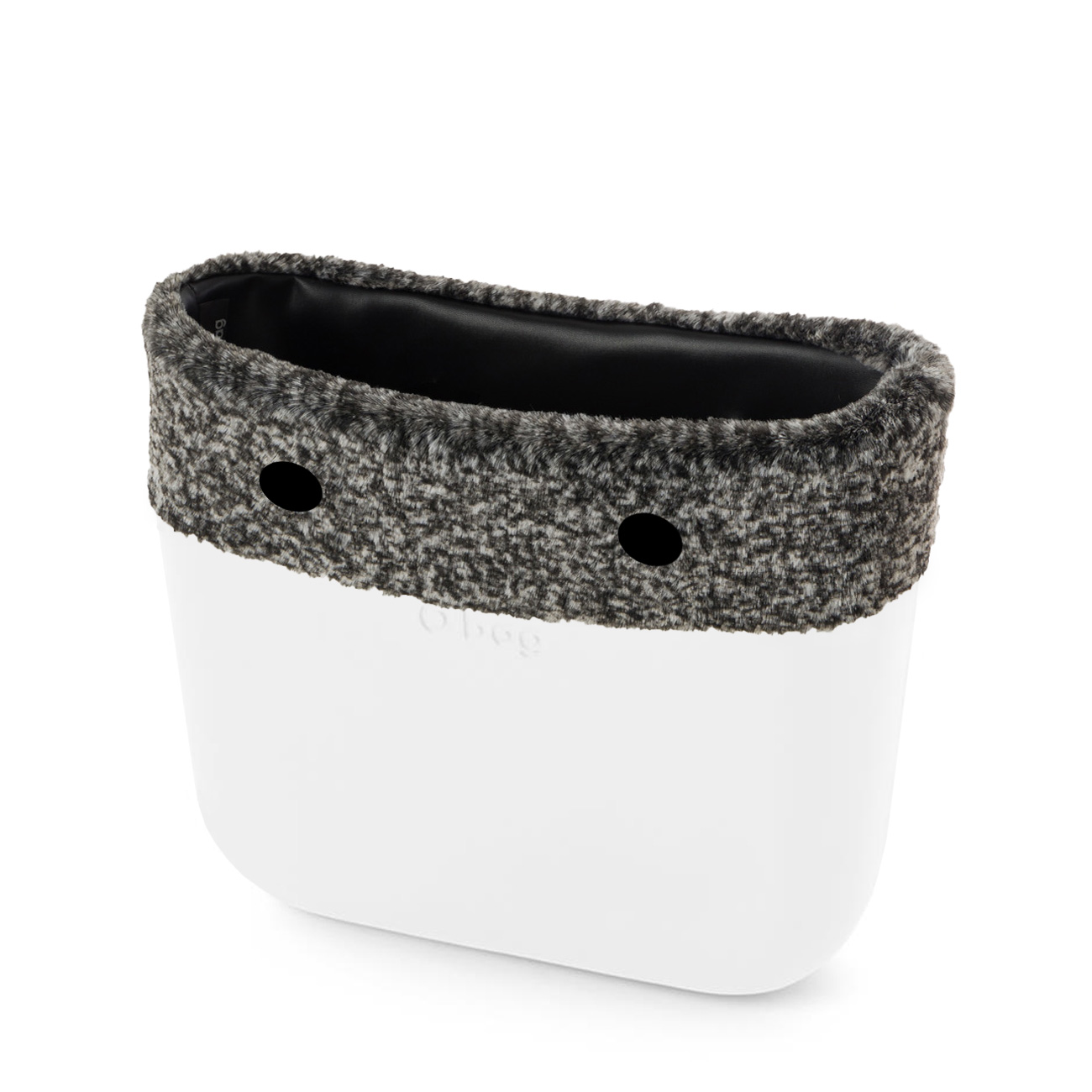 O bag mini Lapin marble Bianco nero
