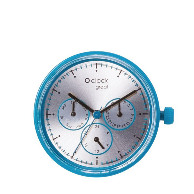 Mechanismus hodinek O clock great Date Blu su grigio