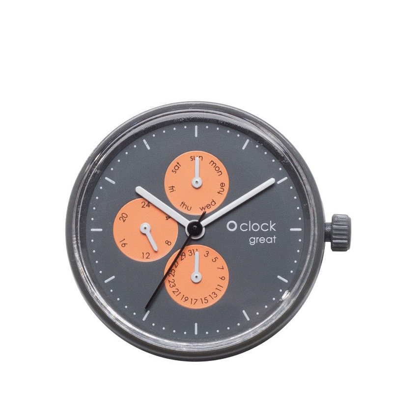 Mechanismus hodinek O clock great Date generico Fluo arancione