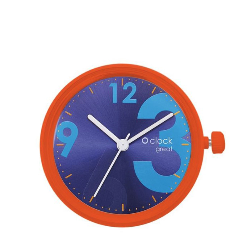Hodinkový mechanismus O clock great Soleil fluo numbers Cobalto