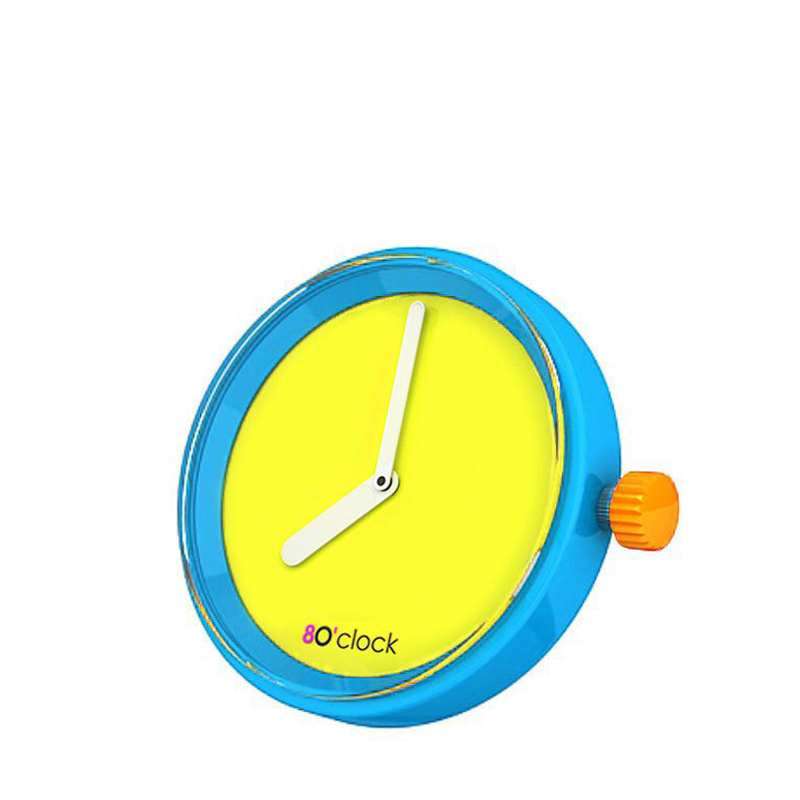 Hodinkový mechanismus O clock Fluo giallo