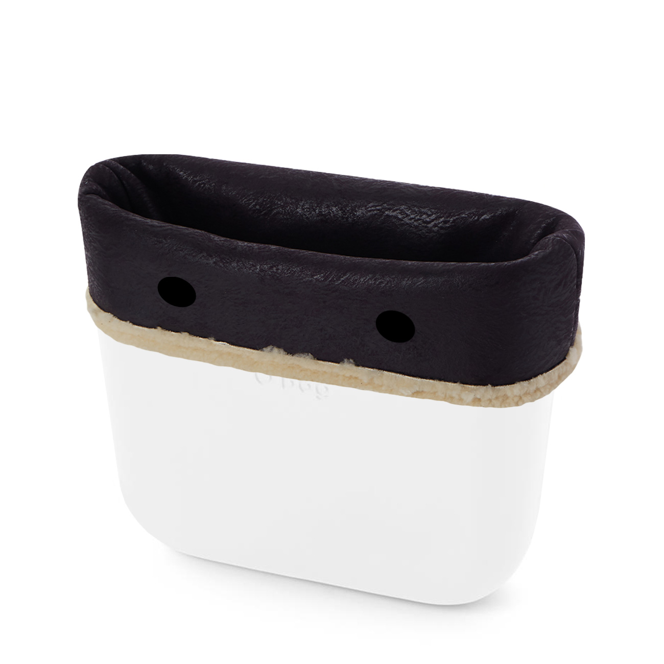 O bag mini Effetto montone Nero čelenka