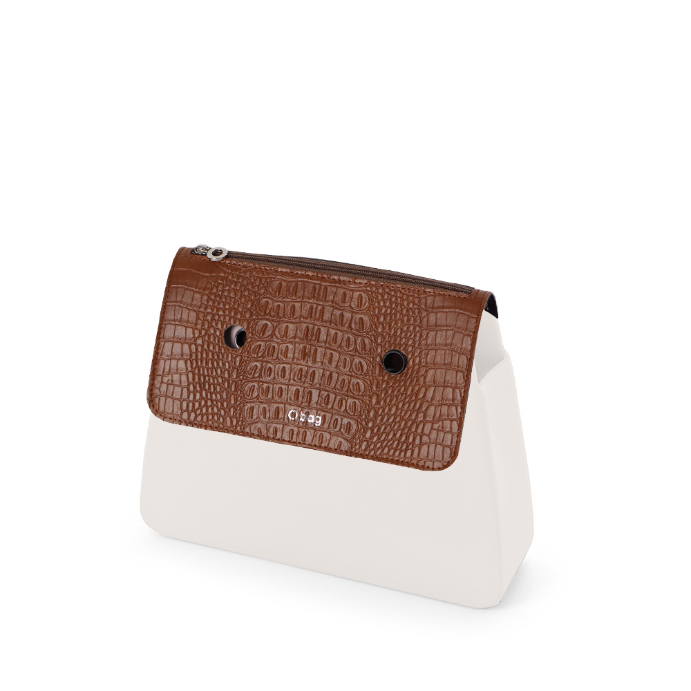 Klapka O bag reverse z zamkiem Coconut print Biscotto