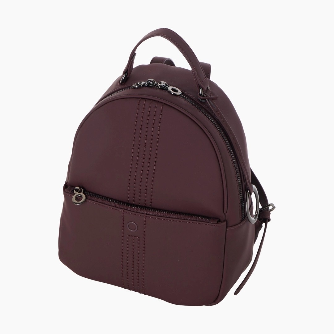 Zaino O bag Thuile Tessuto Gommato Borgogna