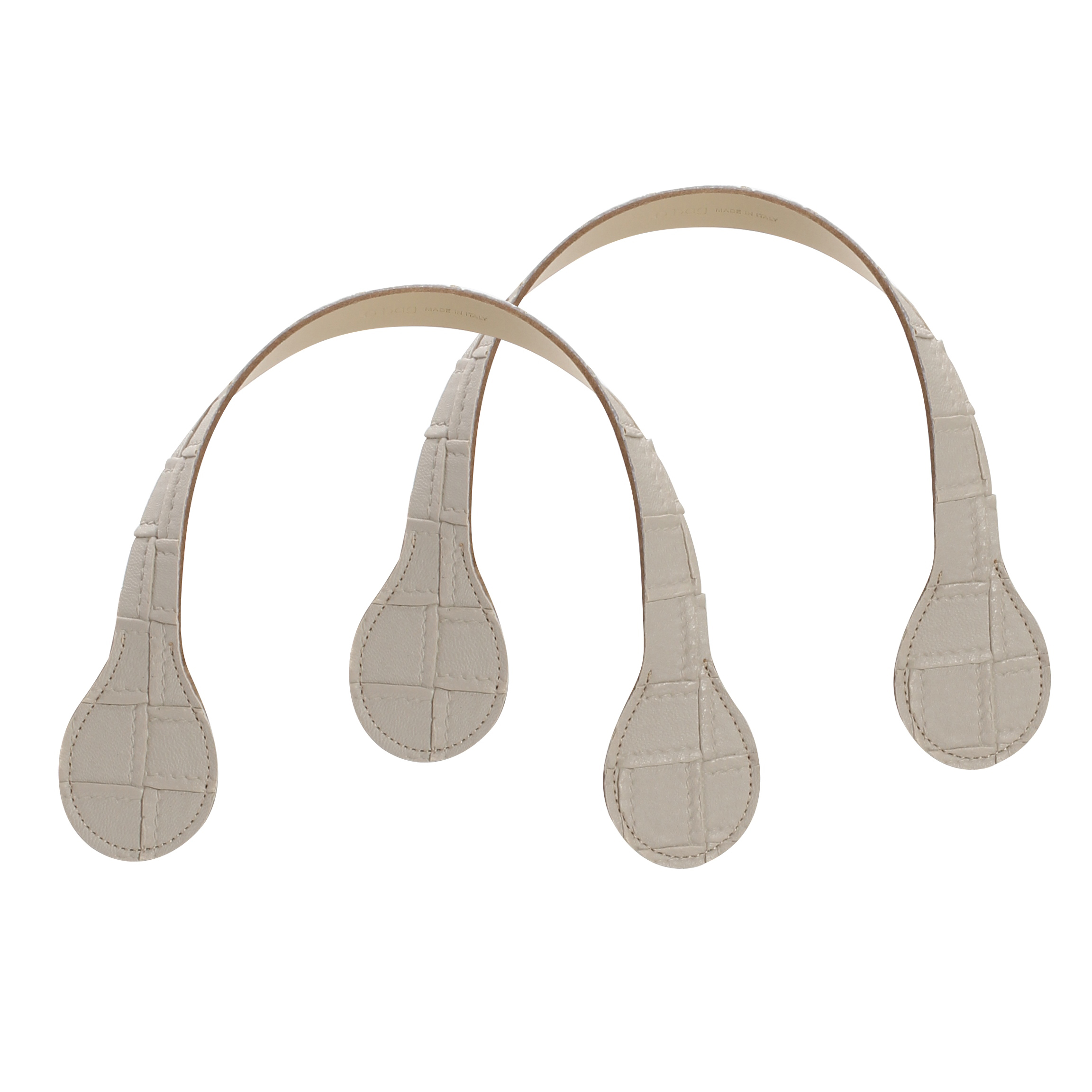 Short handles Eco leather Goccia patch Ghiaccio