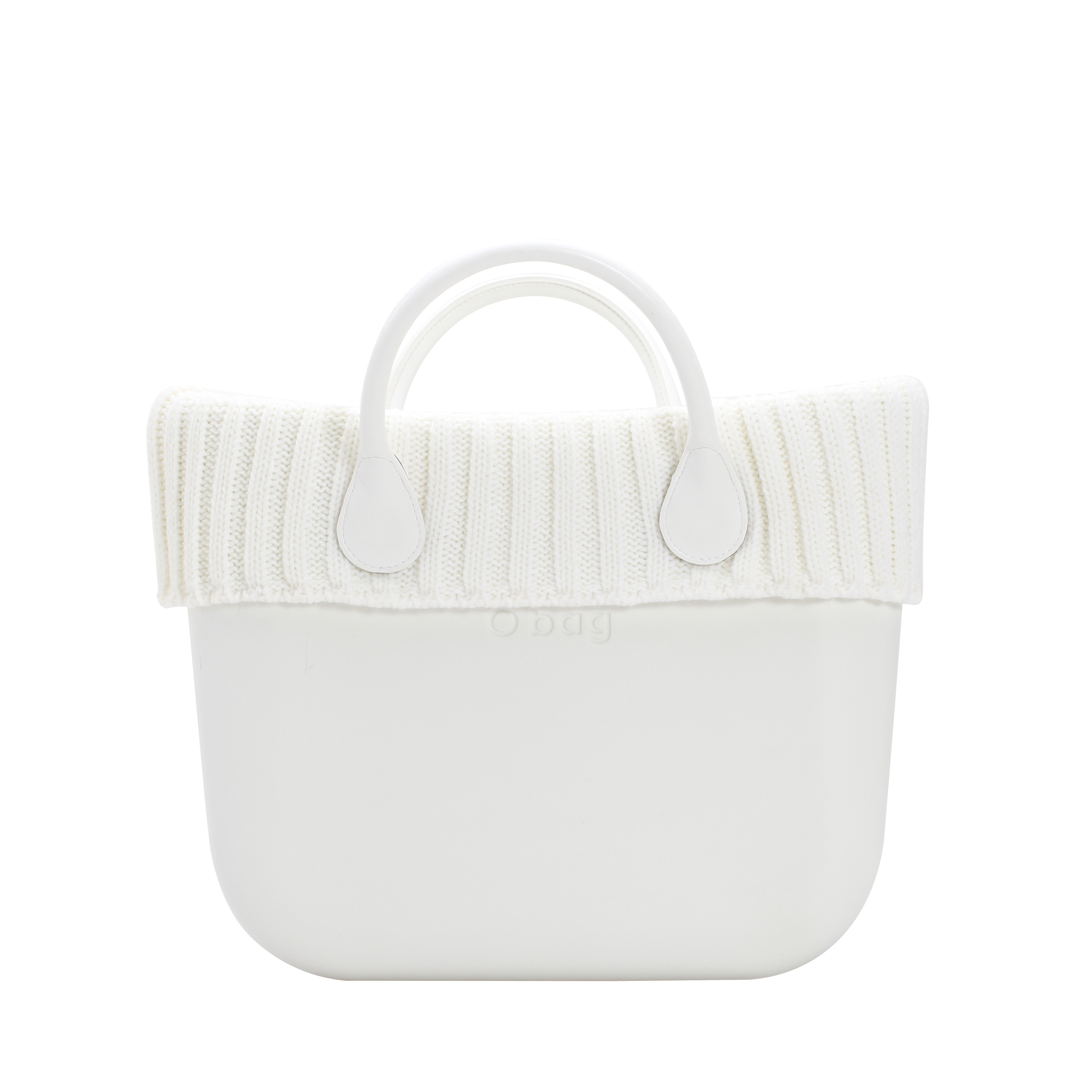 O bag standard band Lana coste larghe Bianco