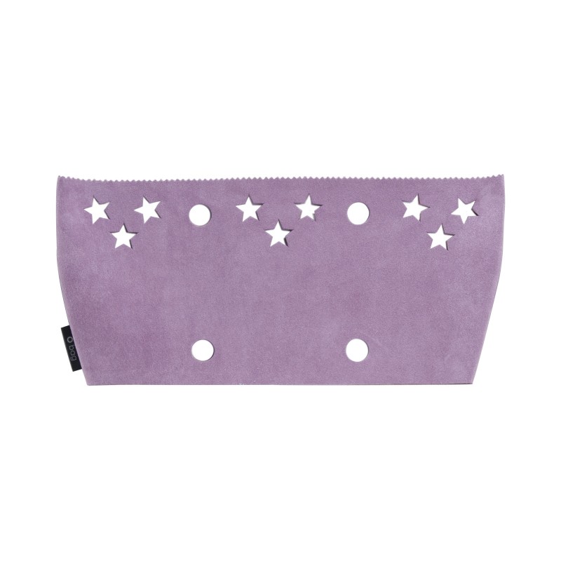 O bag mini Suede Traforato Lilla čelenka