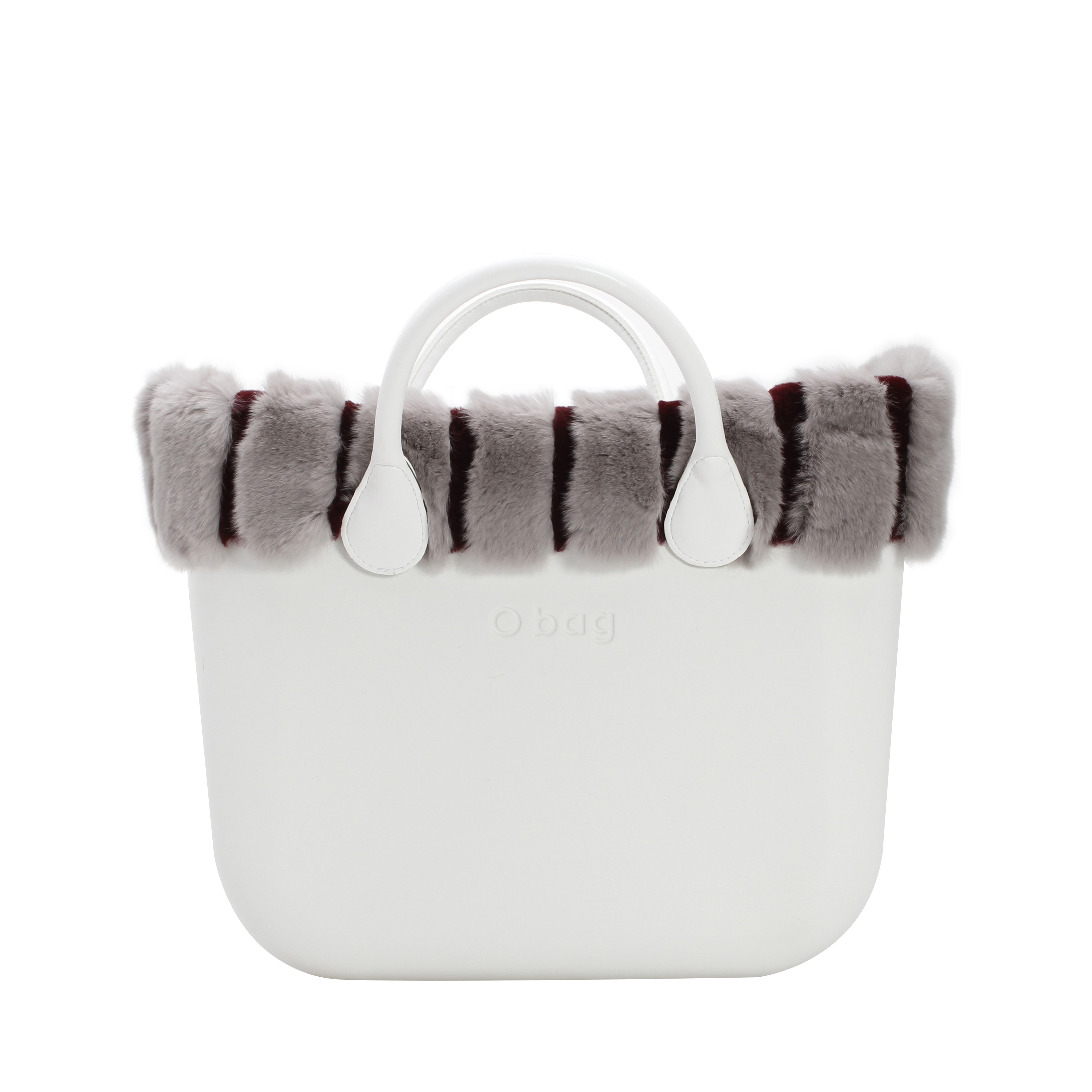 O bag standard band Lapin rex strisce Bordeaux grigio