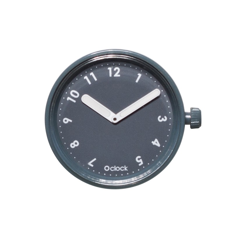O clock Numbers Dark grey watch mechanism