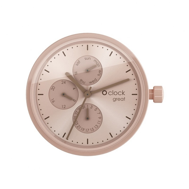 Mechanismus hodinek O clock great Date Pink bronzo