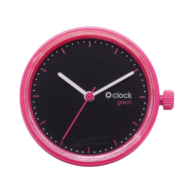 Hodinkový mechanismus O clock great Seconds Fucsia