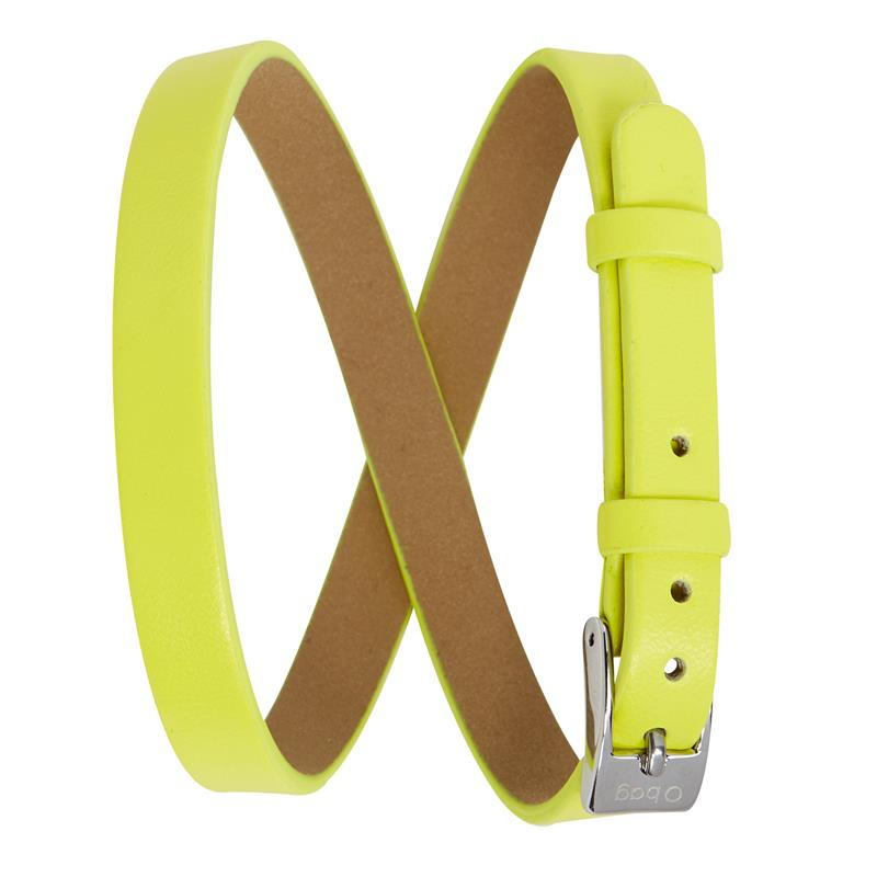 Řemínek hodinek O clock click ecopelle Fluo giallo