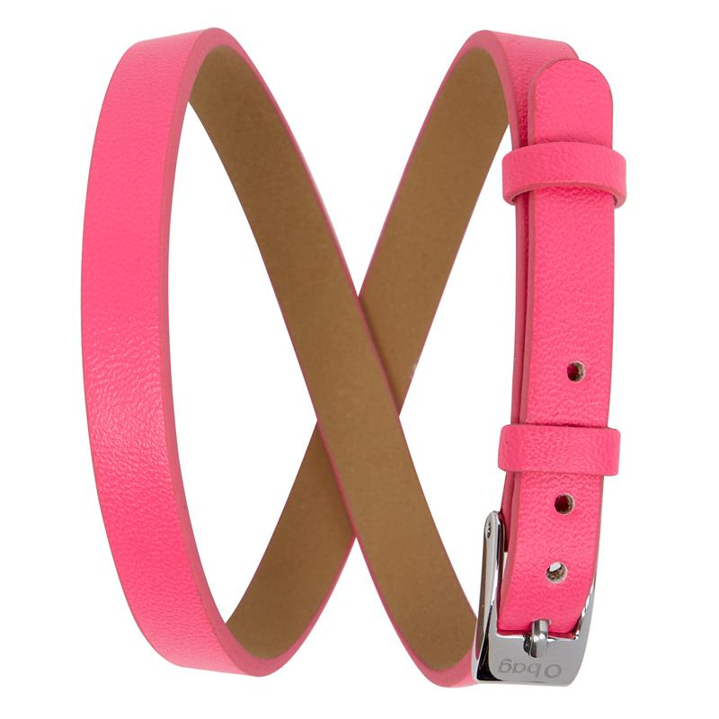 Řemínek hodinek O clock click ecopelle Fluo fucsia