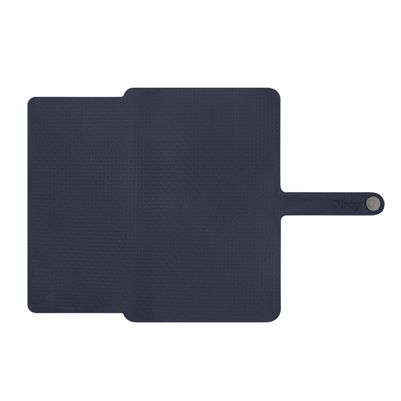 Portafoglio corpo O hug donna Texture greca smile Blu navy