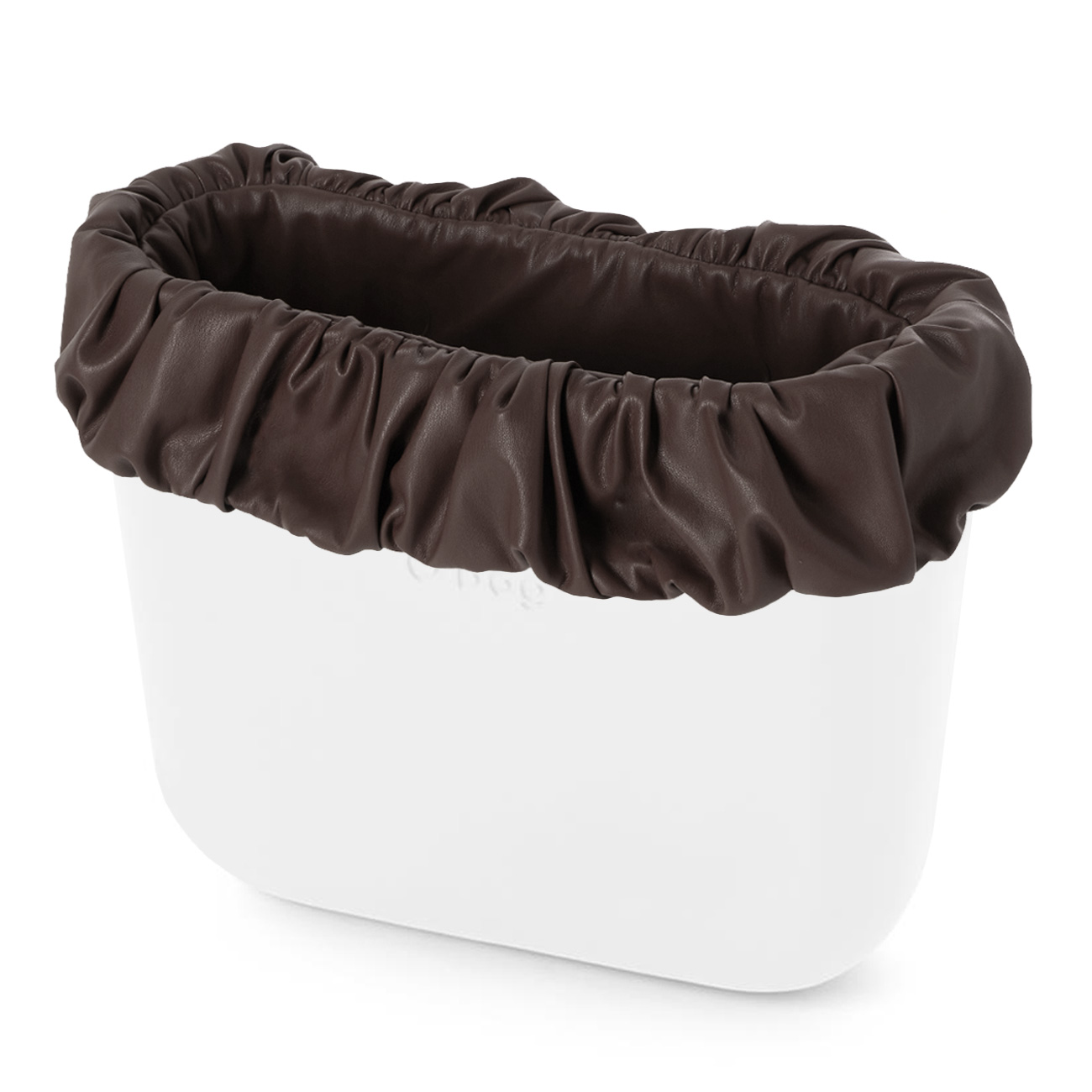 Band O bag standard Rouche sintetico nappa Dark Brown