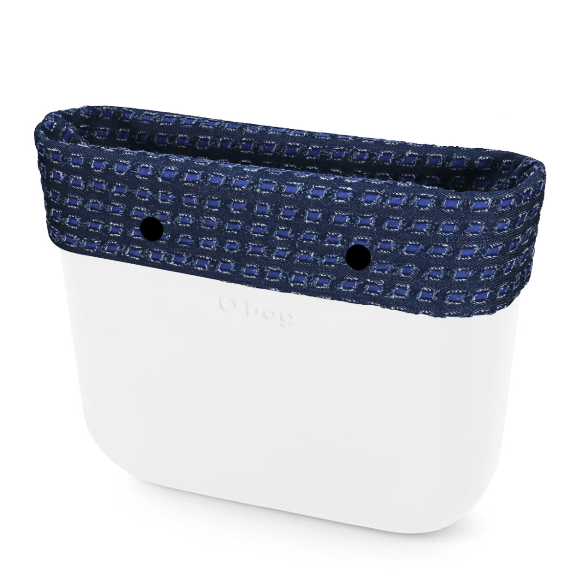 Band O bag standard Denim traforato Cobalto