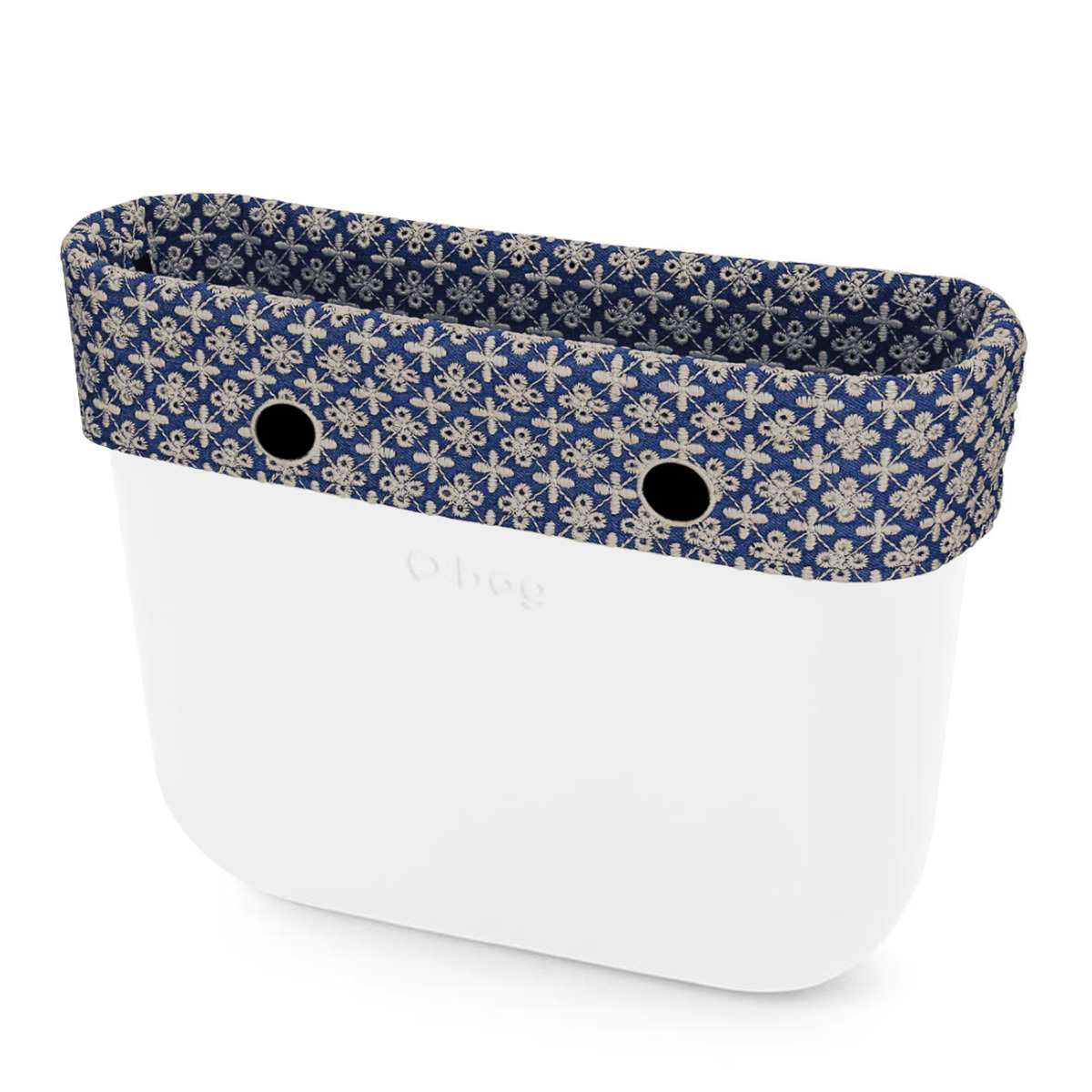 O bag standardní čelenka Sangallo su denim Ecru