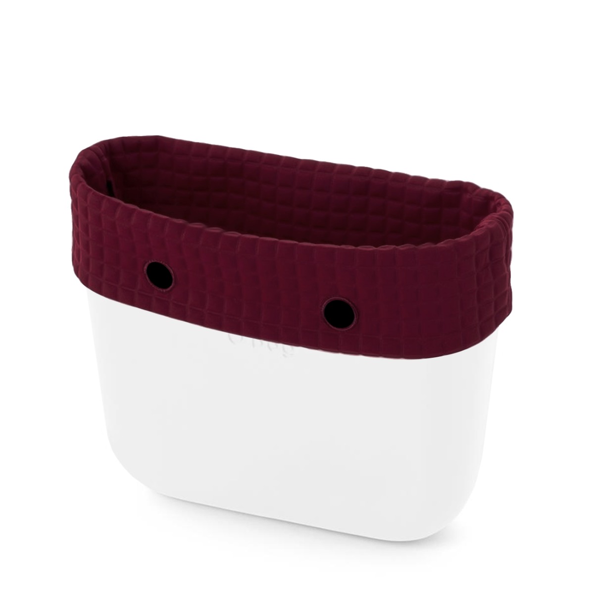 O bag mini Neoprene check band Bordeaux