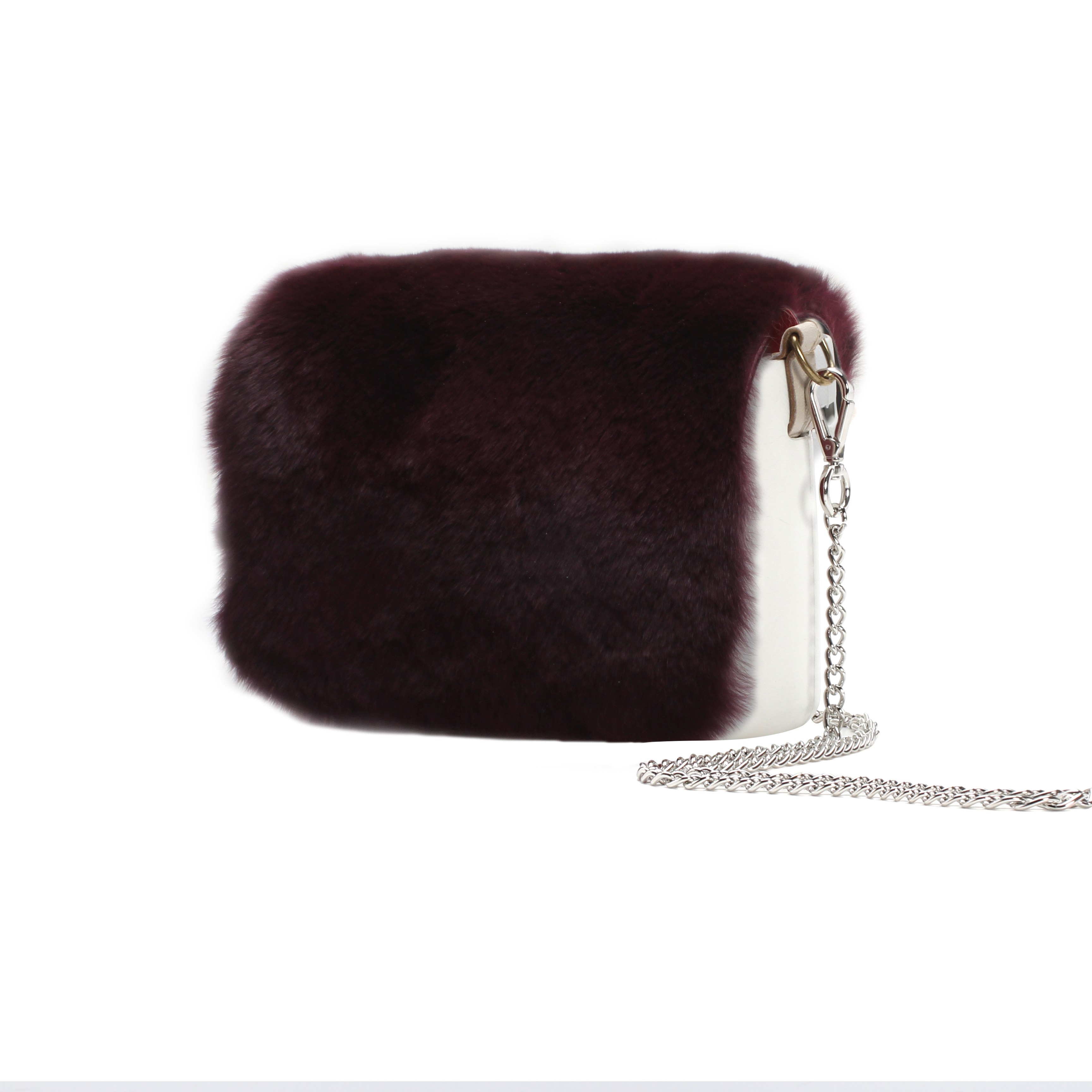 O bag flap Lapin Rex Bordeaux
