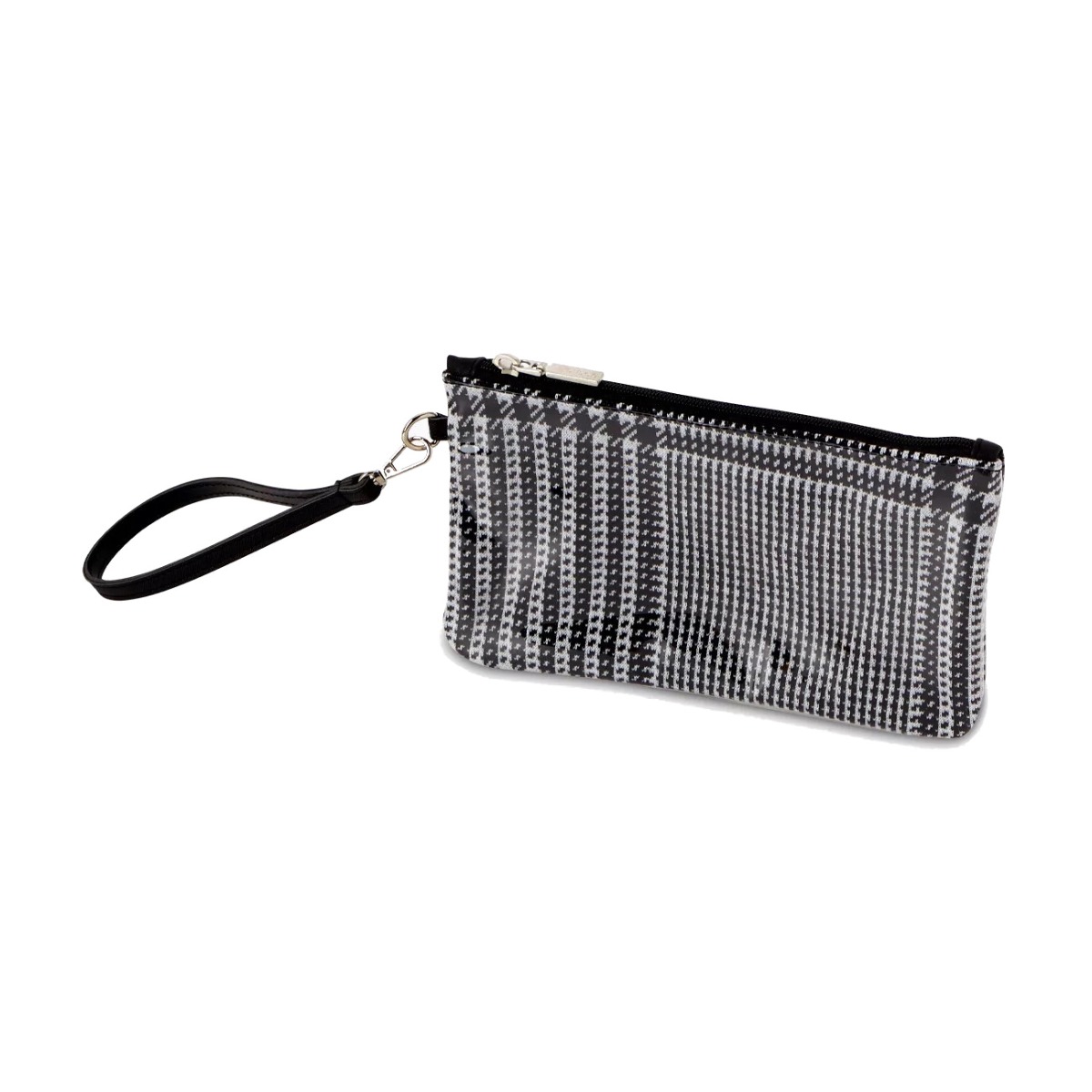 Kosmetická taška O bag PVC pied de poule Bianco nero