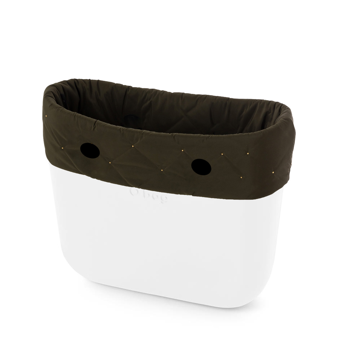 O bag mini Piumino check Vojenská čelenka