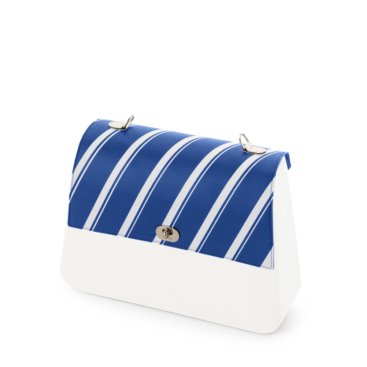 Flap O bag queen Ecopelle active stripes Bluette